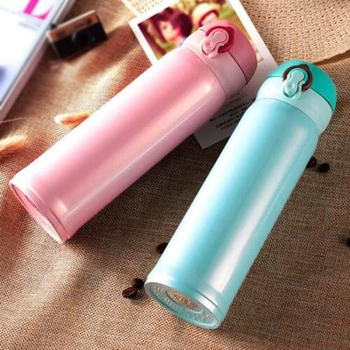 New Design Double Wall Stainless Steel Vacuum Flasks 500ml Thermos Cup Coffee Tea Milk Travel Mug Thermo Bottle Gifts Thermocup