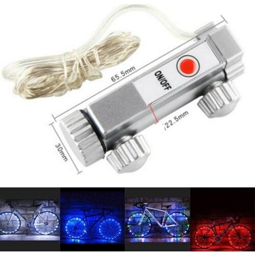 20 LED Bicycle Light Wheel Rim Spoke Clip Tube Safety Warning Light Cycling Strip Reflective Reflector Bike Bicycle Accessories