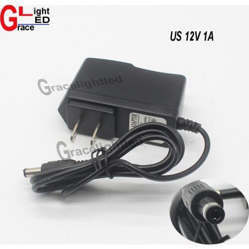 1pcs EU / US Plug AC 100-240V To DC 12V 1A 12W Power Supply Adapter Cord for LED Strip sale