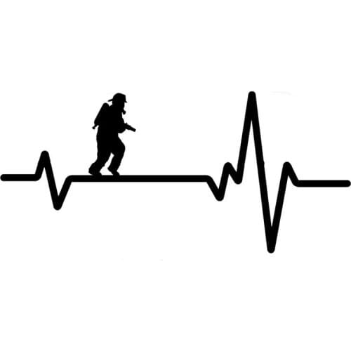 18cm*8cm In The Rescue Fire Breakout Fireman With New Speed Light Vinyl Bright Car Sticker Decal Patter