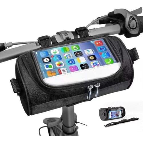 Waterproof Bicycle Bag Pouch Road Bike Handlebar Bag Case Touchscreen Bike Phone Head Bags Larger Capacity Cycling Storage Bag