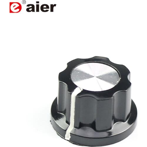 100PCS MF-A02 aluminum fluted amp knob potentiometer, set screw