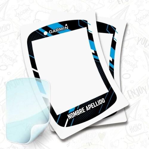 2 X flag stickers Spain name on vinyl for GARMIN EDGE 820 + PROTECTOR hydrogel bike BTT bike customizable