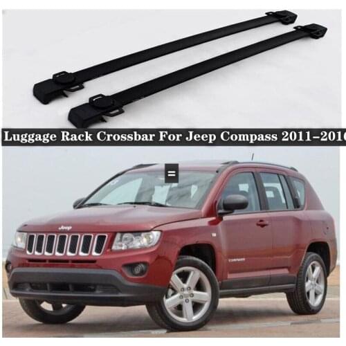 High Quality Aluminum Alloy Car Roof Racks Luggage Rack Crossbar Fits For Jeep Compass 2011 2012 2013 2014 2015 2016