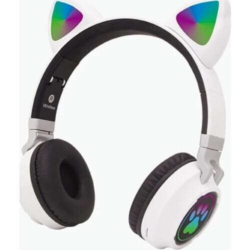 B30 LED Cute Cat Ears Wireless Headphones Bluetooth 5.0 Gaming Headset Colorful Bluetooth Headset With Mic