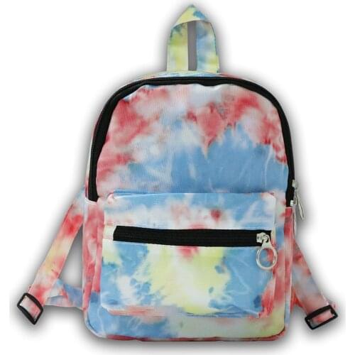 Brand Designer Women Backpack Mini Soft Touch Tie Dye Girls Small Backpack Female Fashion Ladies Bagpack Satchel Shoulder Bag