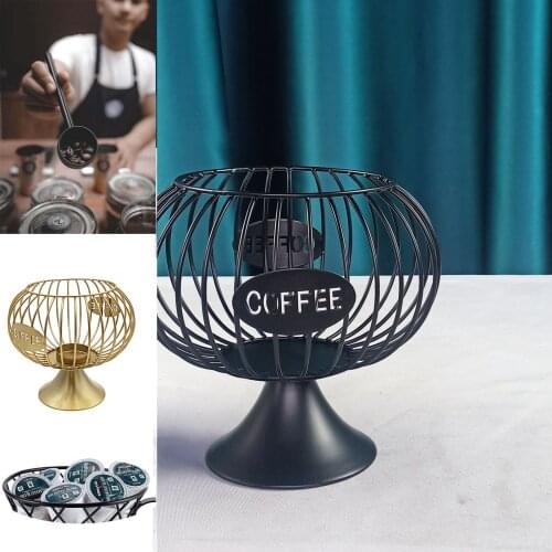 Coffee Pod Holder Cup Mug Shape Storage Basket Fruit Bowl Metal Cafe Organizer Storage Baskets Laundry Basket Basket Toy Basket