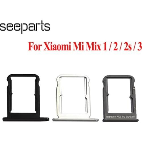 Sim Tray Holder For Xiaomi Mi Mix 2 / 2S Card Tray Slot Holder Adapter Socket Repair Parts For Xiaomi Mi Mix 3 Sim Tray Holder