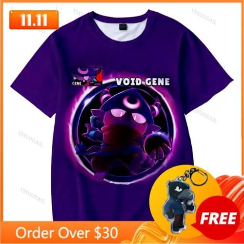 8-Bit Tara Shark star Childrens Wear Kids T-shirt Shooter Game 3d Shirt Browlers Boys Girls Short Top Tshirt Teen Clothes