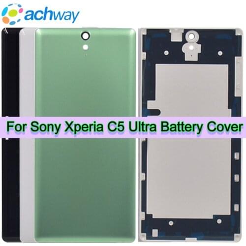 For 6.0" Sony Xperia C5 Ultra Back Battery Cover Rear Door Housing Case E5506 E5533 With NFC Sony Xperia C5 Ultra Battery Cover