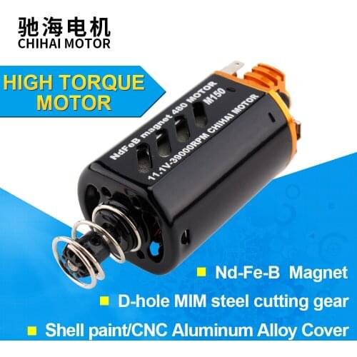 Chihai Motor 480WA-11.1V 39000RPM CNC M150 High Speed 14TPA AEG Short Axis Motor For Ver.3 Gearbox Gel Gun Toy Motor