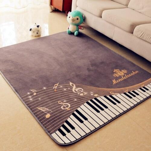 Piano Carpets For Living Room Home Area Rugs For Bedroom Shelf Drum Floor Mat Cartoon Kids Carpet 130X150CM Tapis Anti-Slip Room