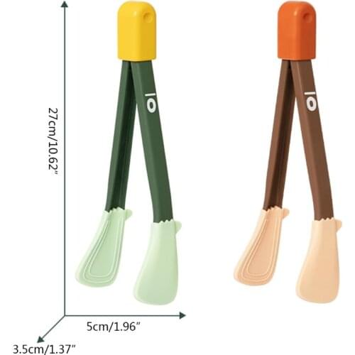 94PF Kitchen Tongs Cooking Food Clamp Heat Resistant Silicone Household Steak Clamp