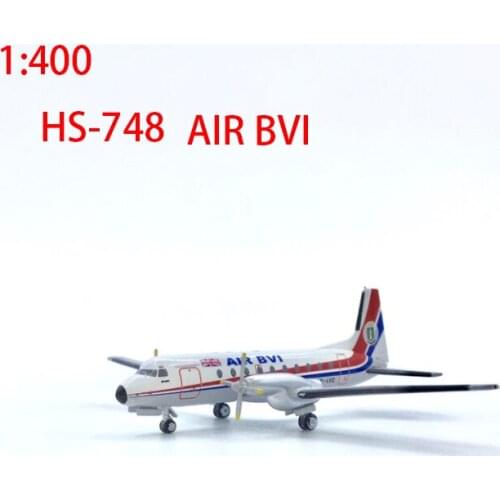 Airplane Model Diecast 1:400 Scale HS-748 AIR BVI Static Adult Collection Gifts Alloy Plane Toys for Boys Display