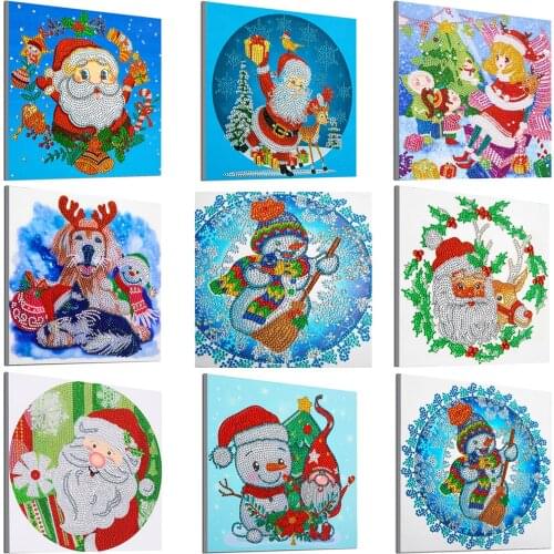 Special-shaped Diamond Painting Christmas Santa Claus Cross Stitch Rhinestone Mosaic Diamond Embroidery Painting Kit Home Decor