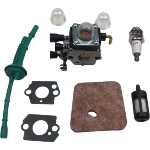 Fuel Filter Carburetor Primer Bulb Gasket Set for STIHL FS45 FS46 KM55 HL45 KM55R HL45 FS45EZ FS55EZ FC55 FS74 FS75 FS80