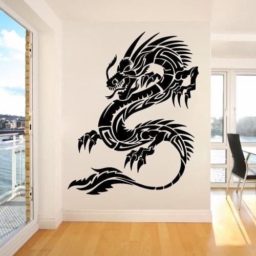 Dragon Totem Wall Sticker Good Fortune iental Symbol Living Room Wall Decor Removable Room Decoration Mural Y252