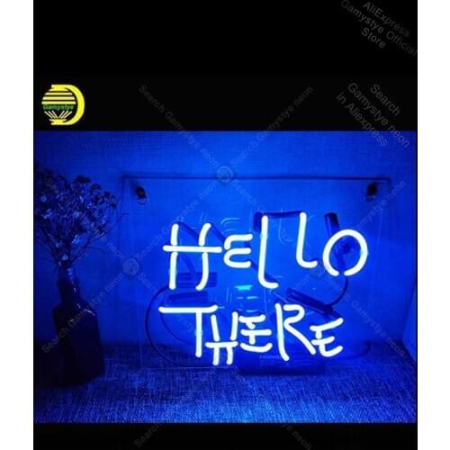 Neon Sign Neon Light Sign Lamp Wall Lights Hello There Art Neon Sign Polis Signage Shop Neon Light Wall Windows Garage Wall Sign