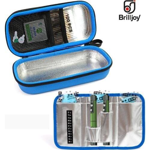 Brilljoy new Portable Insulin Cooler Bag Drugs Diabetic Insulin Travel Case Cooler Pill Box Bolsa Termica Aluminum Foil Ice Bag