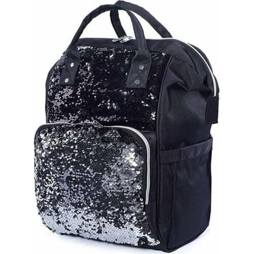 Mother Baby Care Ba, Sequin Black material is100% Organic Cotton, Multi-compartmental, Has Heat Preservation, Waterproof, Large