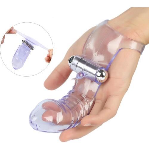 Pussy Finger Sleeve Vibrator Female Masturbator G Spot Massage Clit Stimulate Sex Toys For Women Lesbian Orgasm Car Ornament