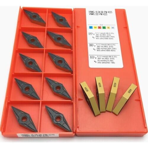 VNMG160404 VNMG160408 PM 4225 High quality cemented carbide cylindrical turning tool lathe tool steel processing turning insert