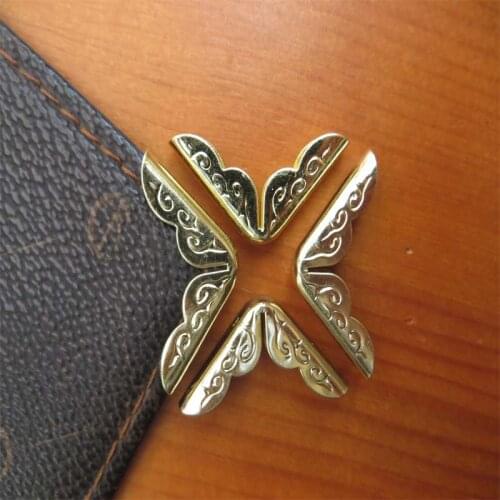 Iron Book Scrapbooking Albums Menus Corner Protectors Metal Corners For Books,Yellow Color,22*5mm,20PCs