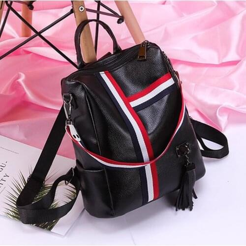 2020 New Women Bags Retro Fashion Zipper Ladies Backpack PU Leather High Quality School Bag Anti-theft Shoulder Backpacks