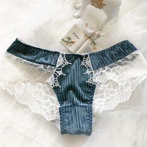 Womens underwear new ice ribbon underwear traceless sexy lace lace womens Briefs Panties breathable