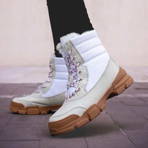 2021 Winter boots women shoes rubber soles plus size casual warm velvet platform shoes woman boots