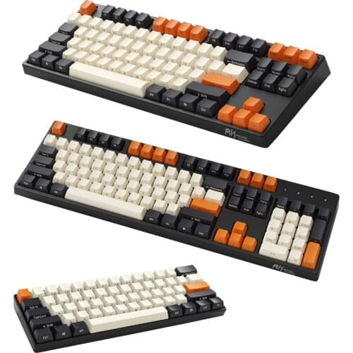 108 Orange Key Caps Carbon PBT Keycap Set Blank Top printed Side Printed Keycap For Ducky 61 87 104 108 Mechanical Keyboard
