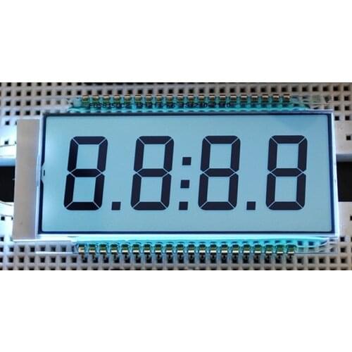 40PIN TN Positive 4-Digits Segment LCD Panel White Backlight 5V Static State Drive