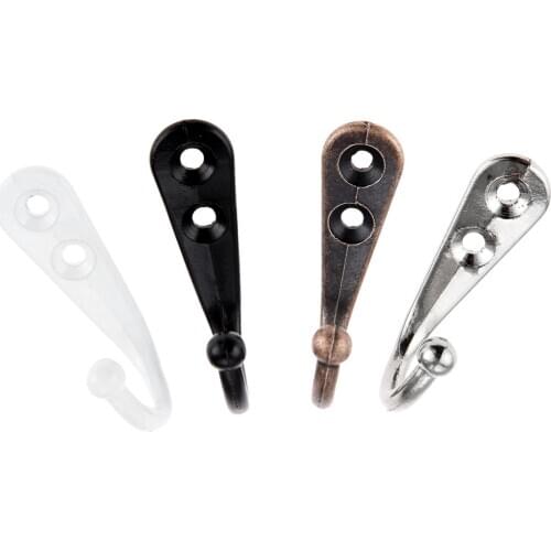 5Pcs Antique Single Prong Hook Wall Mounted Cloth Hanger Hook for Coats Hats Towels Keys Clothes Door Hanger Home Decor