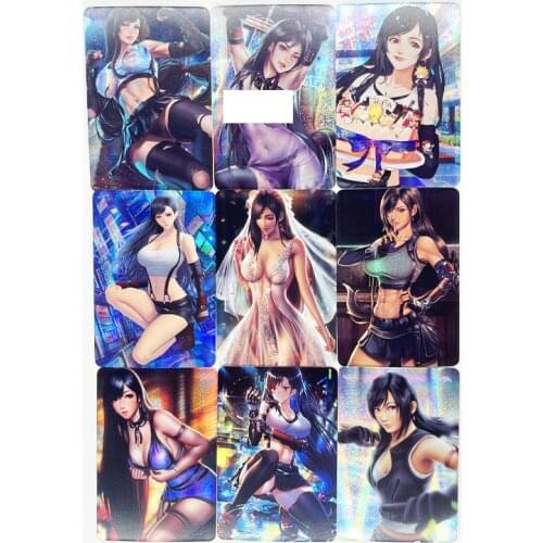 10pcs/set FF7 Tifa Lockhart ACG H Sexy Toys Hobbies Hobby Collectibles Game Collection Anime Cards