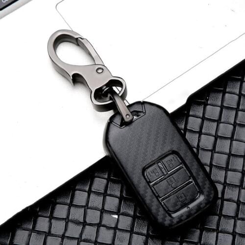 Carbon silicone cover car key case For Honda Vezel city Civic BR-V HR-VCRV Pilot Accord Jazz Jade Crider Odyssey Car accessories
