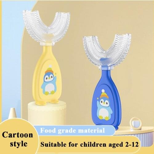 Smart 360 Degrees Children Electric Toothbrush Cartoon Penguin Shape Pattern Tooth Brush Electric Teeth Tooth Brush For Kids
