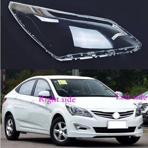 For Hyundai Verna 2014 2015 2016 Halogen Headlight Shell Lamp Shade Transparent Cover Headlight Glass Headlamp Cover