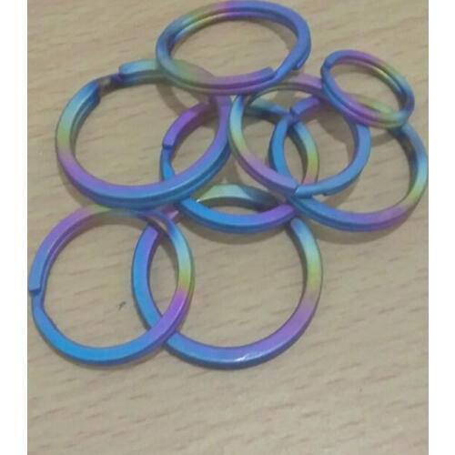 Pure Titanium Split Ring Keyring Double Loop Key Chain Round TC4 Keychain EDC Outdoor Camping Gadgets J205 dropshipping