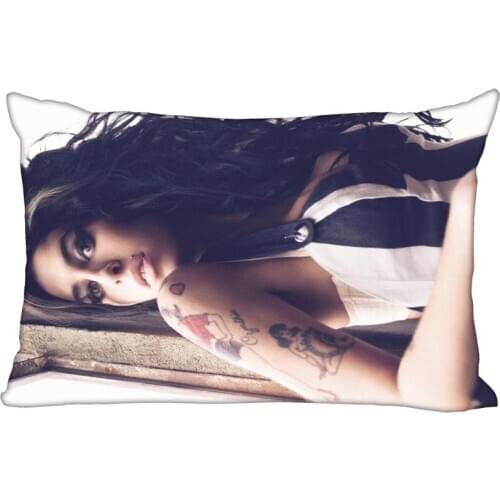 Hot Sale Amy winehouse Rectangle Pillowcase Custom Home textile Zipper Pillowcase Pillow Cover Size 45*35cm (one side) Print