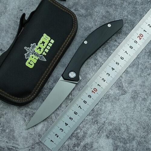 GREEN THORN SIGMA mrbs D2 blade G10 steel handle outdoor camping hunting pocket kitchen fruit practical folding knife EDC tools