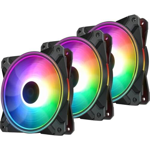 DEEPCOOL CF120 PLUS 3 in 1 KIT 120mm Addressable 5V/3PIN RGB Fan Computer Case CPU Cooling fans For AURA SYNC With controller