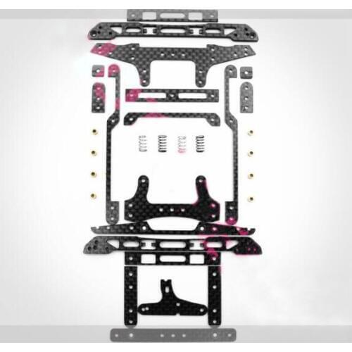 S2 Chassis Upgrade Spare Parts Set for 1/32 Scale Tamiya Mini 4WD Racing Car Model with Spring Front Roller Stay Lifting Rack