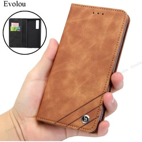 Retro Card Slot Wallet Leather Phone Case For Huawei Nova 7 Pro 7i Magnetic Flip Leather Phone Bag Cover For Huawei Nova 7 6 SE