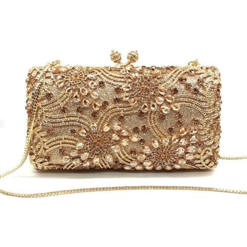 Hot Selling Fancy Evening Clutch Bags With Crystal Rhinestone Clutch Handbag Fashionable Diamond Purse For Ladies