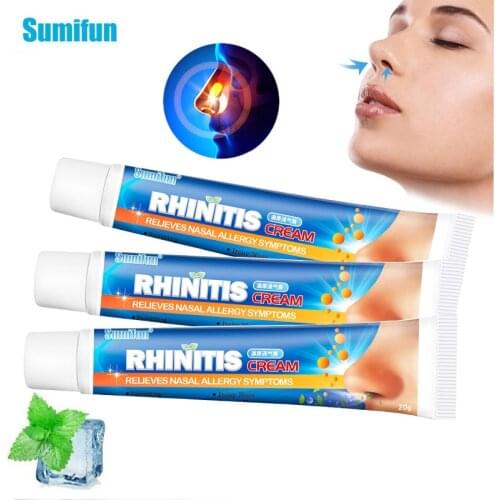 3Pcs Rhinitis Sinusitis Ointment Relieve Runny Nose Nasal Congestion Treatment Cream Mint Extract Refresh Cold Cool Oil Health
