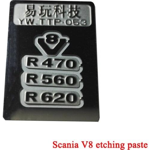 Metal V8 Etching Paste for 1/14 Tamiya RC Truck Car SCANIA R730 R470 R620 56323 Diy