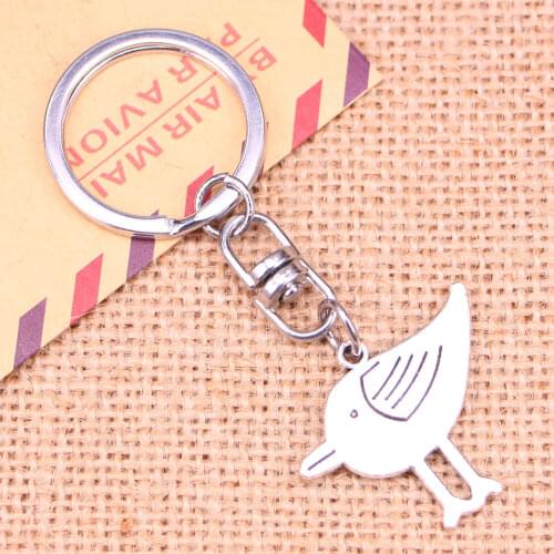 New Fashion Keychain 27*32 mm double sided bird Pendants DIY Men Jewelry Car Key Chain Ring Holder Souvenir For Gift