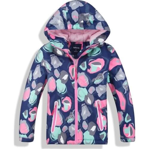 Autumn Winter Children Fleece Jacket for Girl Sport Kids Coat Double-deck Hoodie Waterproof Windbreakers Girls Jackets 4-10Y