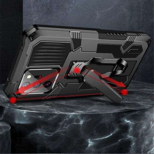 Shockproof Armor Case For Samsung Galaxy Note 20 Ultra S20 FE Ultra J4 J6 Plus J7 Prime A21S A31 A41 A51 A71 Hybrid Stand Cover