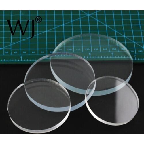 Transparent Acrylic Round Solid Block Doll Cosmetic Jewelry Display Stand Holder Pad Organizer Photograph Presentation Pedestal